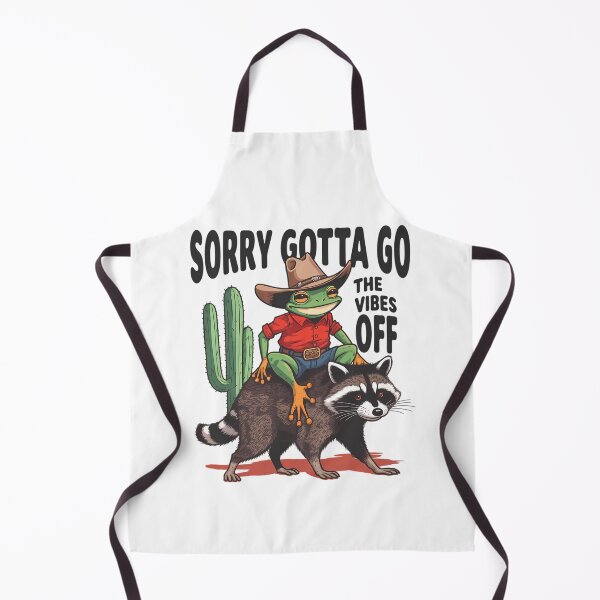 Item preview, Sorry Gotta Go The Vibes Are Off Frog Cowboy Raccoon designed and sold by dianadouri.