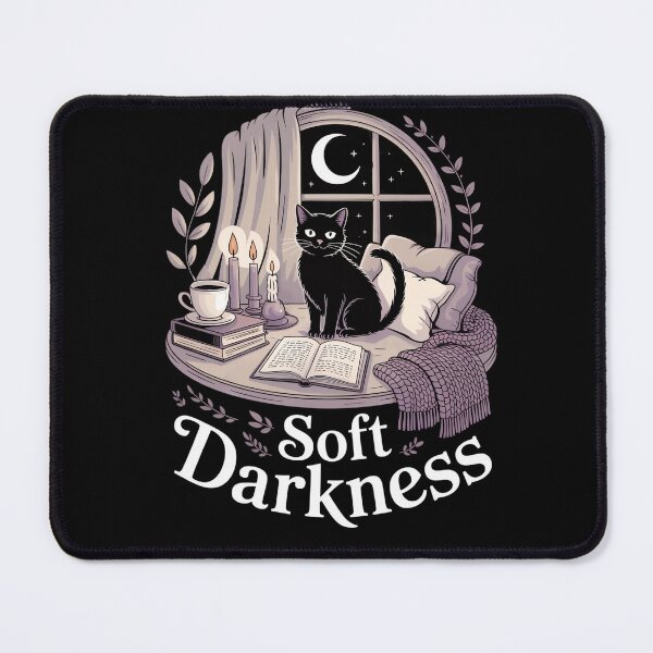 Item preview, Soft Darkness Cozy Cat Moonlit Sanctuary designed and sold by MooonTees.