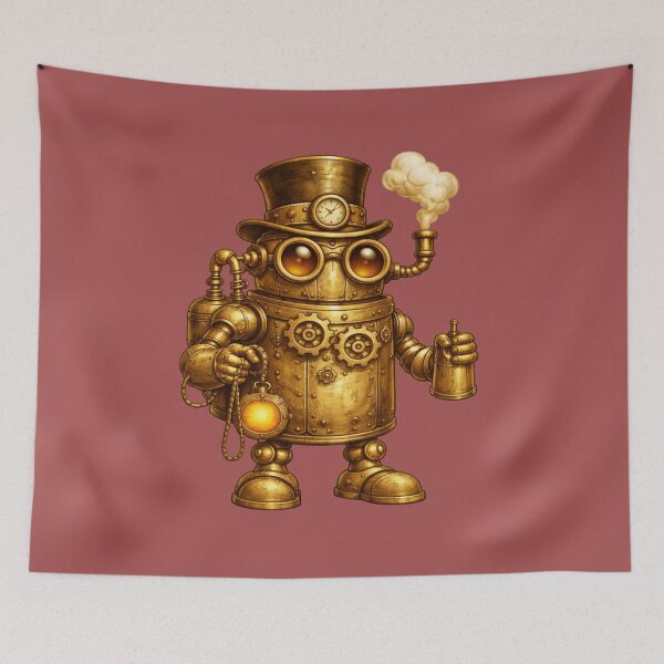 Item preview, Steampunk Gentleman Automaton – Brass Explorer Robot designed and sold by Papier Atelier Art.