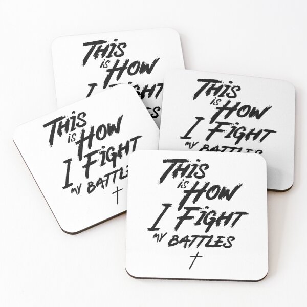 Item preview, This Is How I Fight My Battles Christian Worship Lyrics Inspirational T-Shirt Sticker designed and sold by grmnts by KCC.