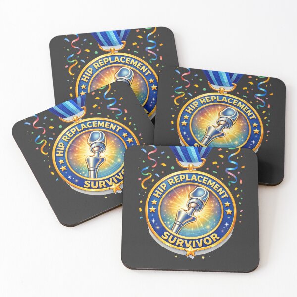 Item preview, Hip Replacement Survivor Medal – Titanium Victory Badge designed and sold by PunchDrop.