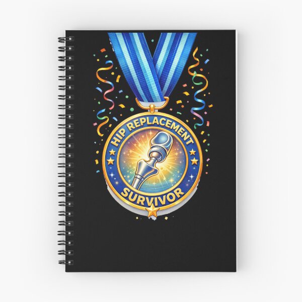 Item preview, Hip Replacement Survivor Medal – Titanium Victory Badge designed and sold by PunchDrop.