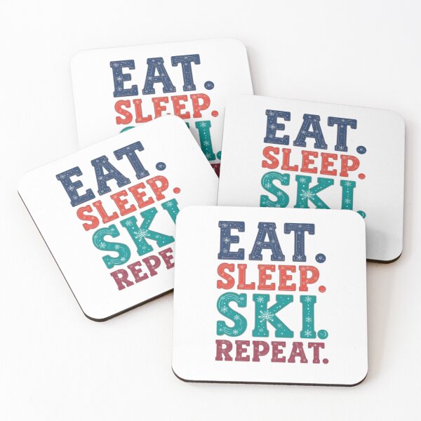Item preview, Eat Sleep Ski Repeat Funny Ski Lover Winter Sports designed and sold by NRcollections24.