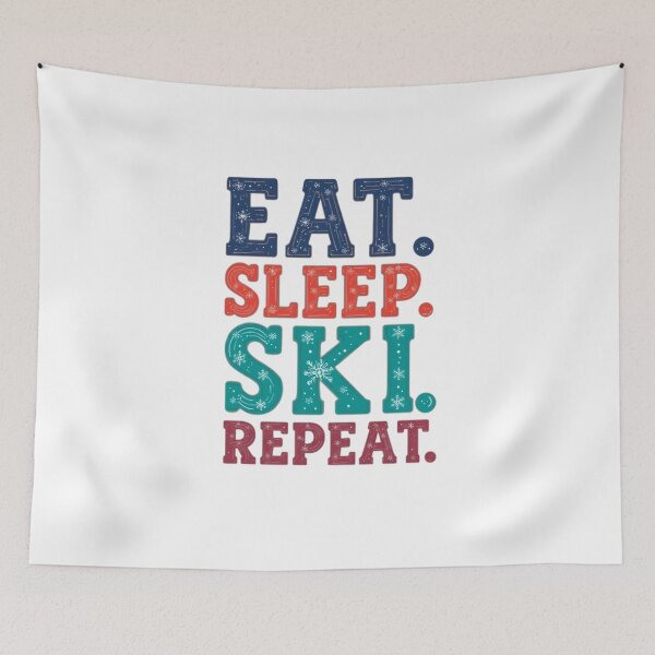 Item preview, Eat Sleep Ski Repeat Funny Ski Lover Winter Sports designed and sold by NRcollections24.