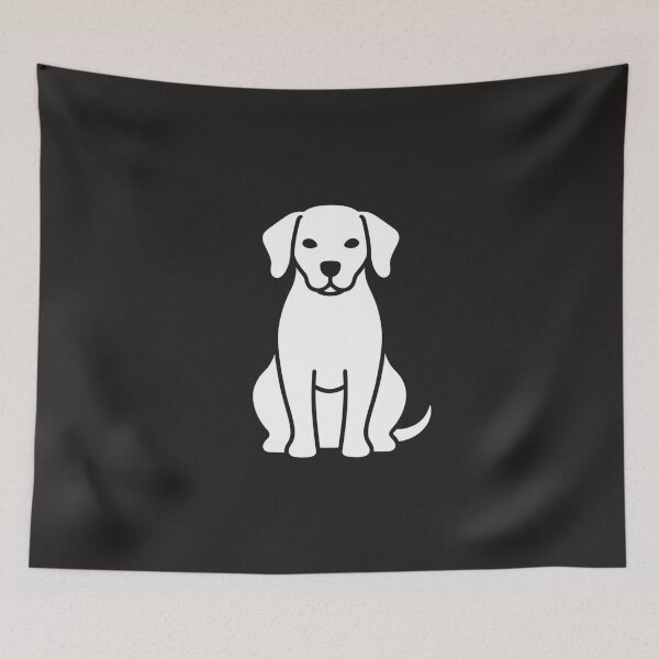 Artikelvorschau, Minimalistische weiße Hundesilhouette – Schlichtes Haustier-Linienkunst-Design entworfen und verkauft von EchopawCo.