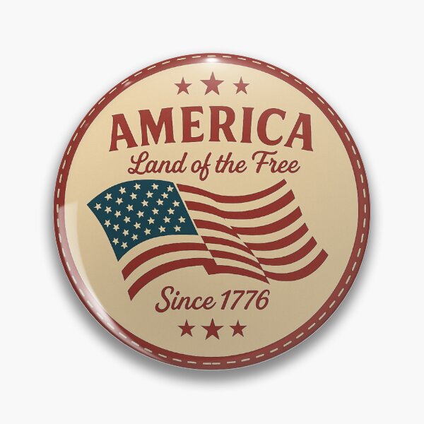 Item preview, America - Land of the Free Retro Style designed and sold by MyMagaSwag.