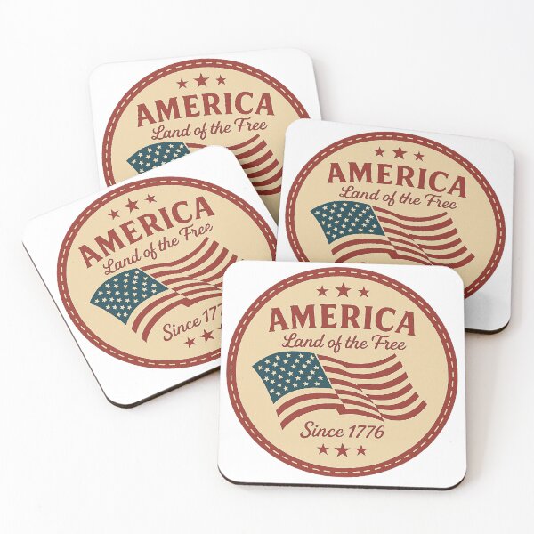 Item preview, America - Land of the Free Retro Style designed and sold by MyMagaSwag.