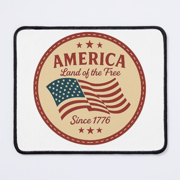 Item preview, America - Land of the Free Retro Style designed and sold by MyMagaSwag.