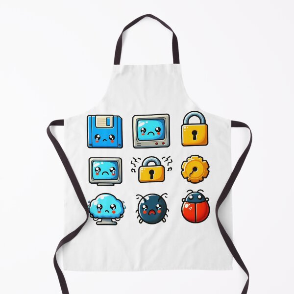 Item preview, Sad Cybersecurity & Retro Tech Icons - Cute Error Sticker Pack designed and sold by GREENZ0NE.