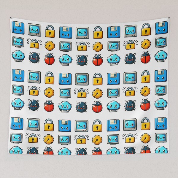 Item preview, Sad Cybersecurity & Retro Tech Icons - Cute Error Sticker Pack designed and sold by GREENZ0NE.