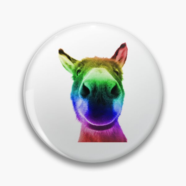 Item preview, Sweet Donkey Smile Rainbow – Wholesome Animal Art designed and sold by furrydrool.