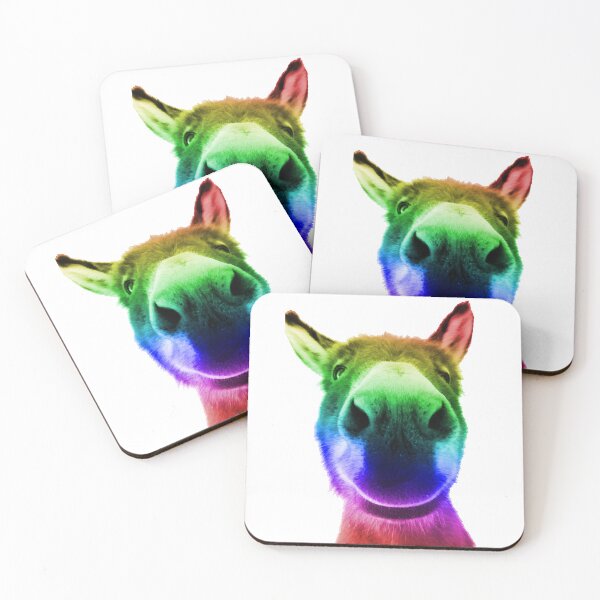 Item preview, Sweet Donkey Smile Rainbow – Wholesome Animal Art designed and sold by furrydrool.