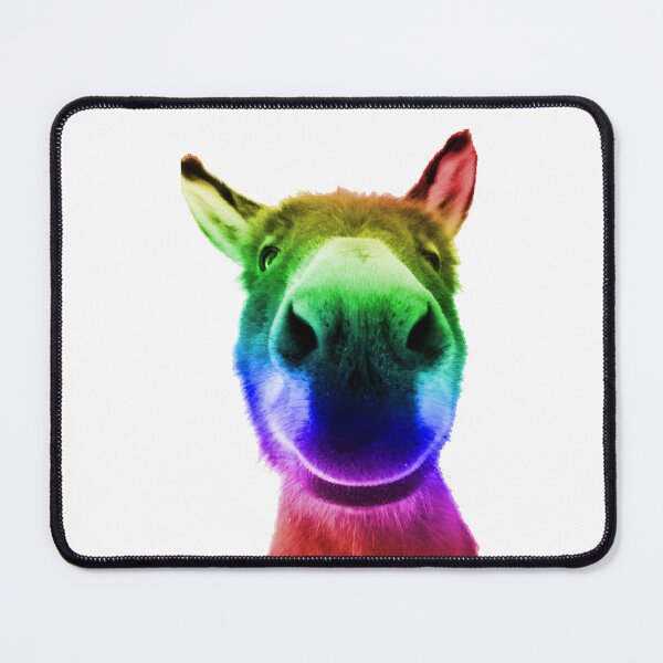 Item preview, Sweet Donkey Smile Rainbow – Wholesome Animal Art designed and sold by furrydrool.