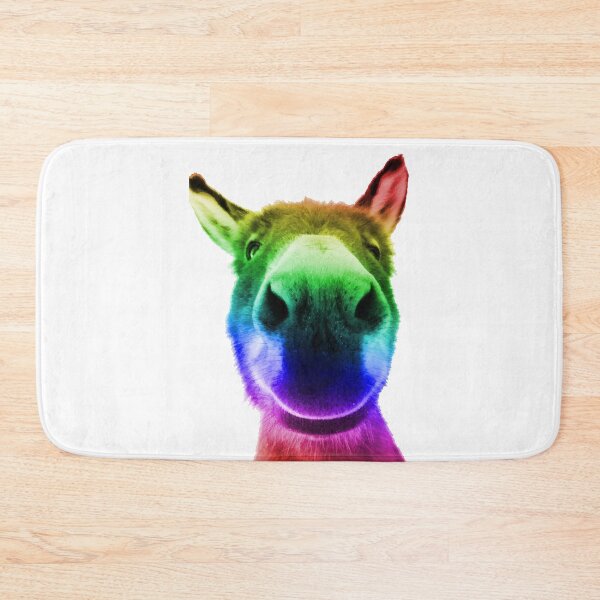 Item preview, Sweet Donkey Smile Rainbow – Wholesome Animal Art designed and sold by furrydrool.