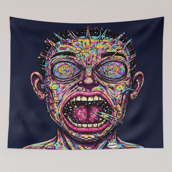 Item preview, Psychedelic Glitch Scream - Mind Warp Weirdcore Art designed and sold by Dakson Design - Fantasy Art.