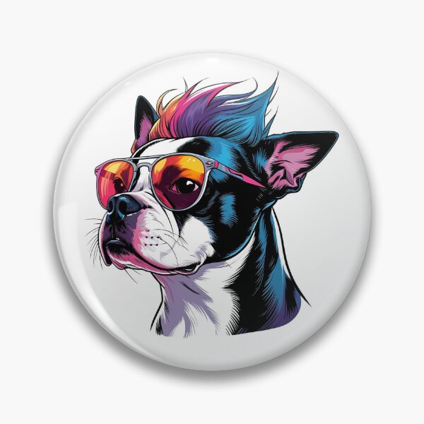 Item preview, Boston Terrier Punk Dog Pop Art designed and sold by Spectral2.