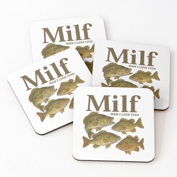 Item preview, MILF – Man I Love Fish | Funny Bass Fishing Graphic for Anglers & Fishermen designed and sold by BrainBubbleArt.