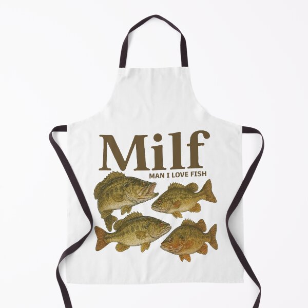 Item preview, MILF – Man I Love Fish | Funny Bass Fishing Graphic for Anglers & Fishermen designed and sold by BrainBubbleArt.