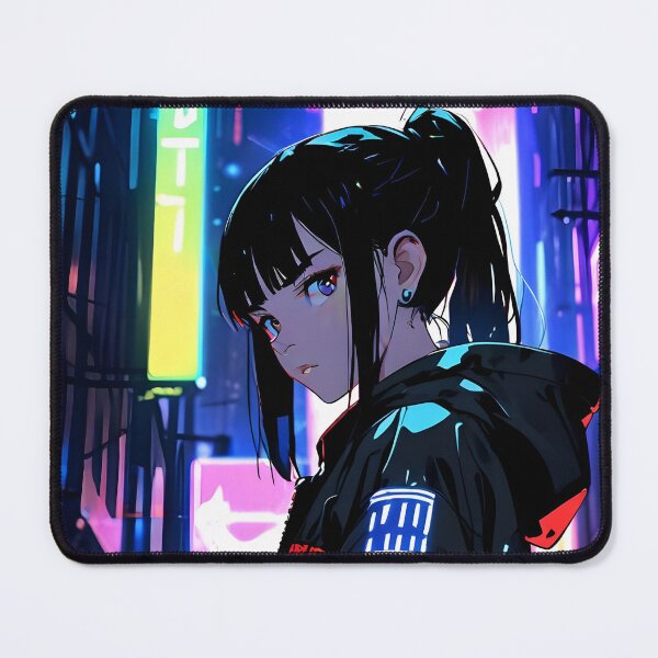 Item preview, NEON: Alleyway Urban Portrait | Cute Cyberpunk Anime Girl designed and sold by Sytrics.