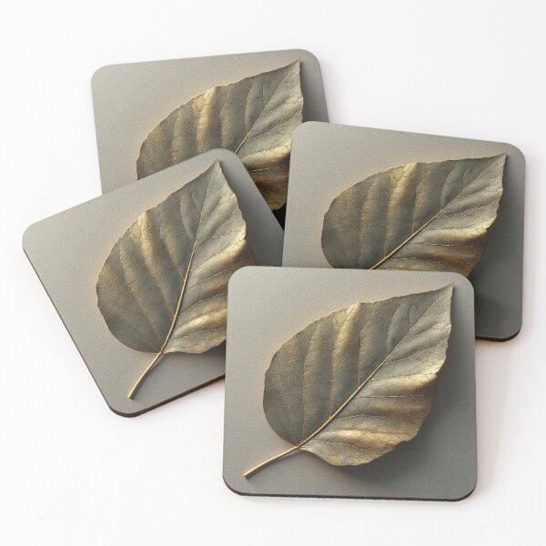 Item preview, Golden Leaf – Silent Power Minimal Luxury Art by NegarTv Designs designed and sold by NegarTv Designs.