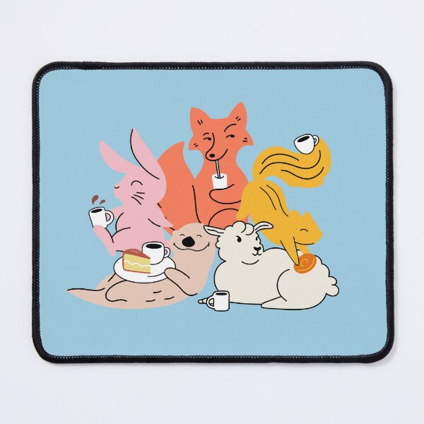 Item preview, animals and coffee designed and sold by delicate-pov.