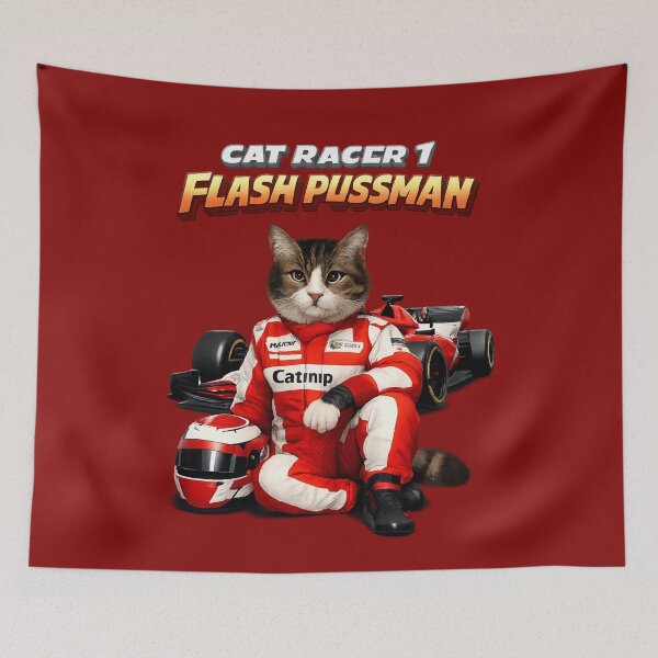 Item preview, Cat Racer 1 designed and sold by Cats and Other Things.
