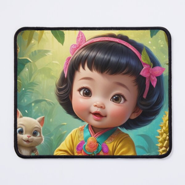 Item preview, Girl with Durian fruit designed and sold by Sweet Dreams Ambience.