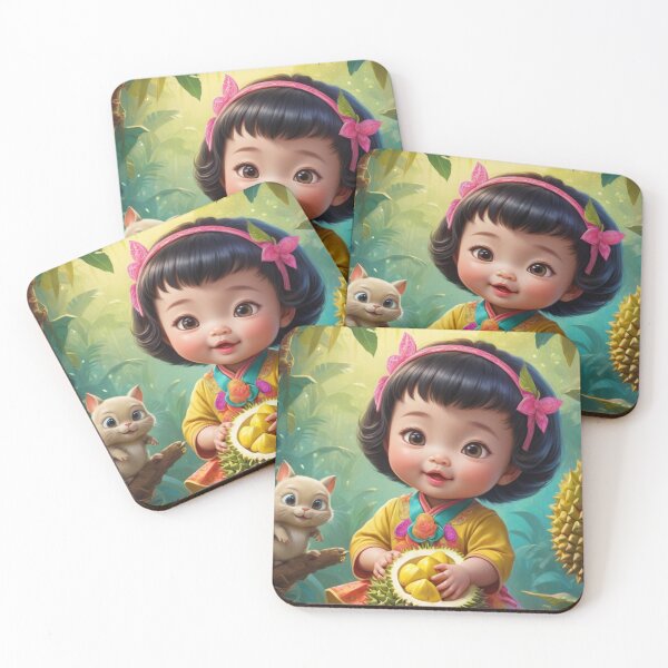Item preview, Girl with Durian fruit designed and sold by Sweet Dreams Ambience.