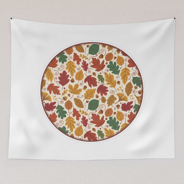 Item preview, Colorful Autumn Leaves & Acorns Pattern designed and sold by trendyart1112.
