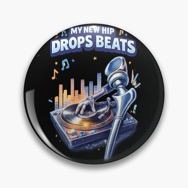 Item preview, My New Hip Drops Beats – Funny Hip Replacement DJ Meme designed and sold by PunchDrop.
