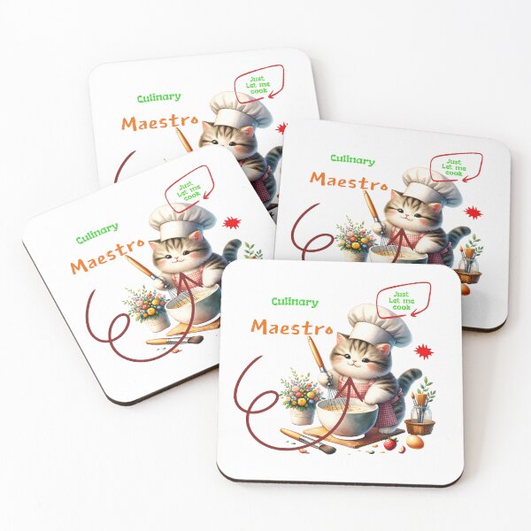 Item preview, Cute Chef Cat Cooking Humor Kitchen Art designed and sold by skymarket01.