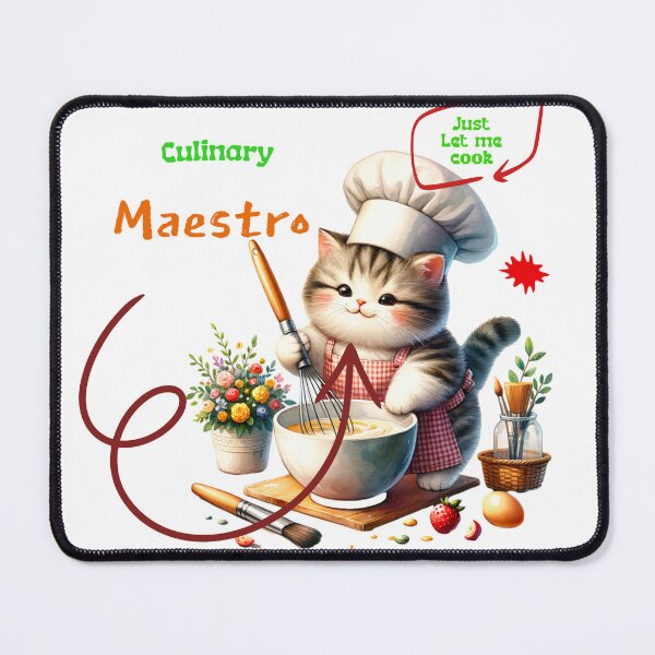 Item preview, Cute Chef Cat Cooking Humor Kitchen Art designed and sold by skymarket01.