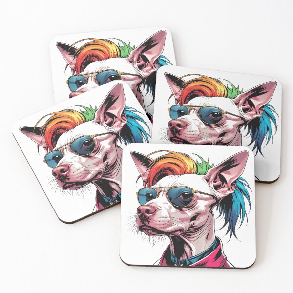 Item preview, Arte punk de perro crestado chino sin pelo designed and sold by Spectral2.