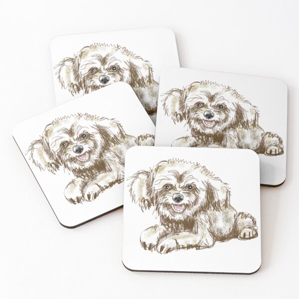 Item preview, Shaggy Poodle Lounging at the Pub designed and sold by Lawn073.