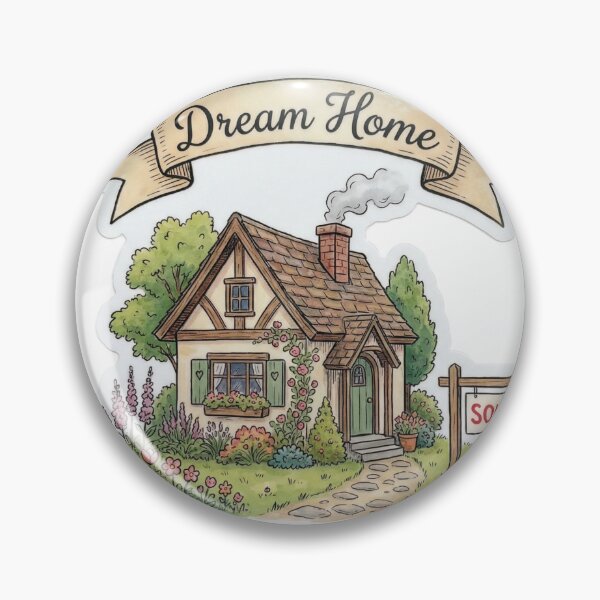 Item preview, New Homeowners Goal - Dream Home Watercolor Art designed and sold by Everyday Epics.