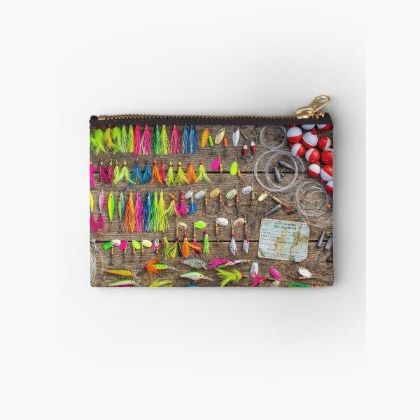 Item preview, Vintage Tackle Box Knolling - Fishing Lures & Bobbers Flat Lay designed and sold by SavinMercantile.