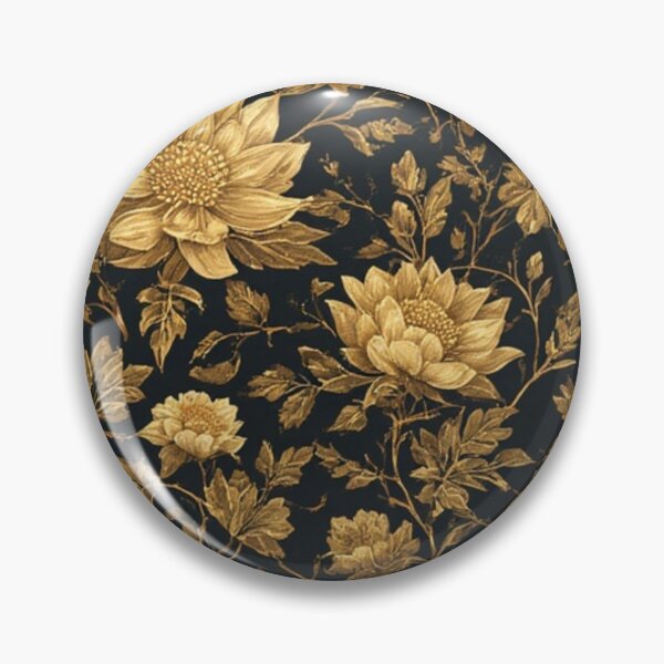 Item preview, gold flower designed and sold by vinniespeer.