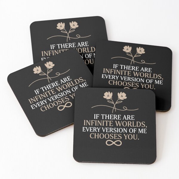 Item preview, Infinite Worlds Every Version Chooses You Quote designed and sold by FreshVibe Prints.