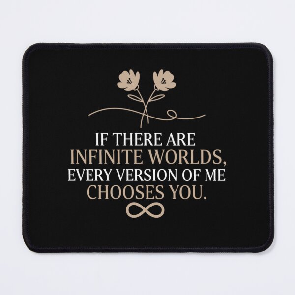 Item preview, Infinite Worlds Every Version Chooses You Quote designed and sold by FreshVibe Prints.