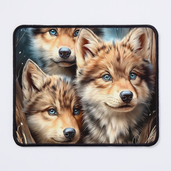 Item preview, Three Wolves in Winter Scene designed and sold by PetsArt.