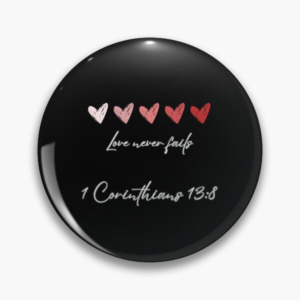 Item preview, Love Never Fails Bible Verse Design designed and sold by RootedInFaithArt.