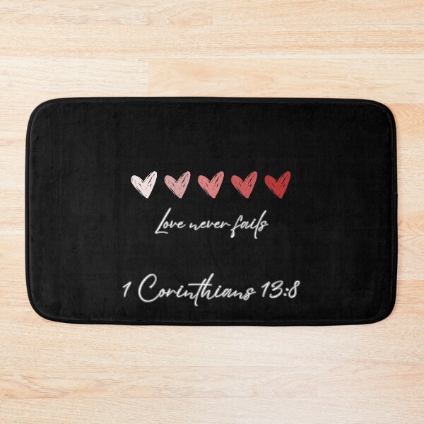 Item preview, Love Never Fails Bible Verse Design designed and sold by RootedInFaithArt.