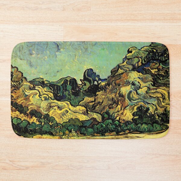 Item preview, Vincent Van Gogh - Mountains At Saint-remy With Dark Cottage designed and sold by st1art.