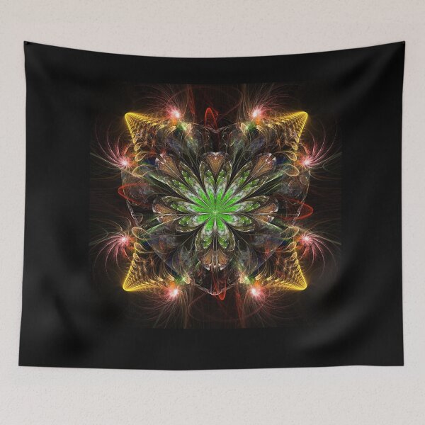 Item preview, Green Flower Yellow Wings Surrounded by Sprites designed and sold by Pixicato.