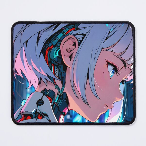 Item preview, ECHO: Pink Highlight Headshot Profile | Cute Cyberpunk Anime Girl designed and sold by Sytrics.