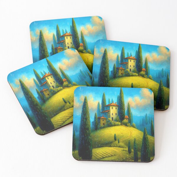 Item preview, Tuscan Villa Landscape Painting designed and sold by PetsArt.