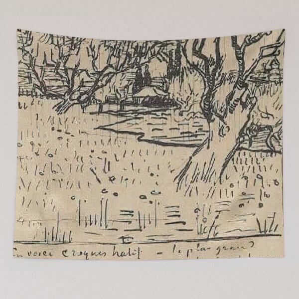 Item preview, Vincent Van Gogh - Orchard In Bloom With View Of Arles designed and sold by st1art.