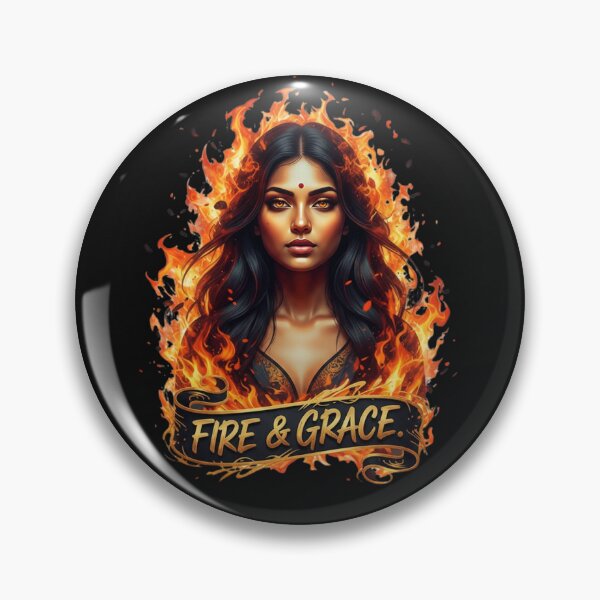 Item preview, Fire & Grace T-Shirt Design | Fiery Woman Warrior Elegance Gift designed and sold by BoldBloomArt.