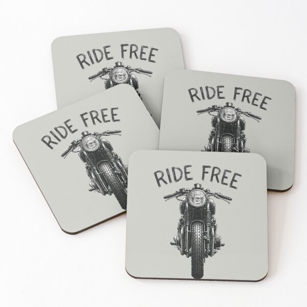 Item preview, Ride Free Cafe Racer Motorcycle Sketch designed and sold by WAMTEES.