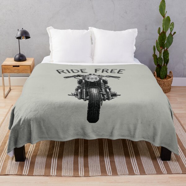 Item preview, Ride Free Cafe Racer Motorcycle Sketch designed and sold by WAMTEES.